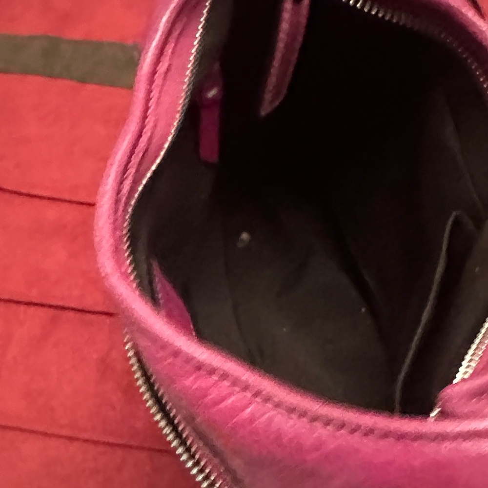 Coach Fuchsia Leather Shoulder Bag - Picture 6 of 7